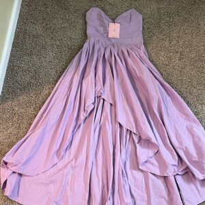 Strapless  lavender dress